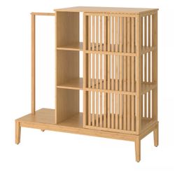 BARELY USED Ikea Bamboo Open Wardrobe with Sliding Door