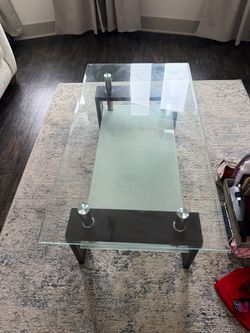 Glass coffee table
