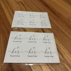 His And Hers Stickers 