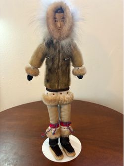 Vintage Handmade Inuit Fur Doll