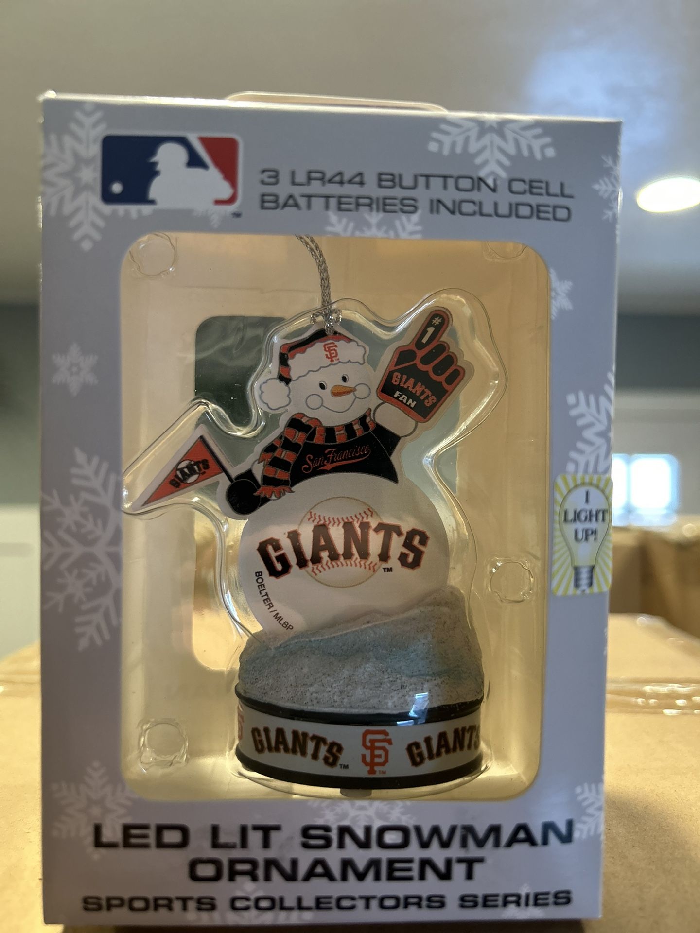 San Francisco Giants LED Snowman Ornament