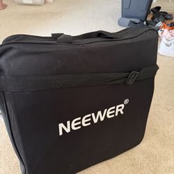 Selfie ring light with phone holder