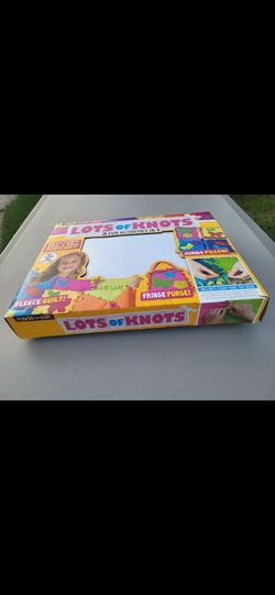 Made by Me Lots of Knots 3-in-1 Activity Kit by Horizon Group USA, a no-sew fleece crafting box designed for children ages 6 and up.