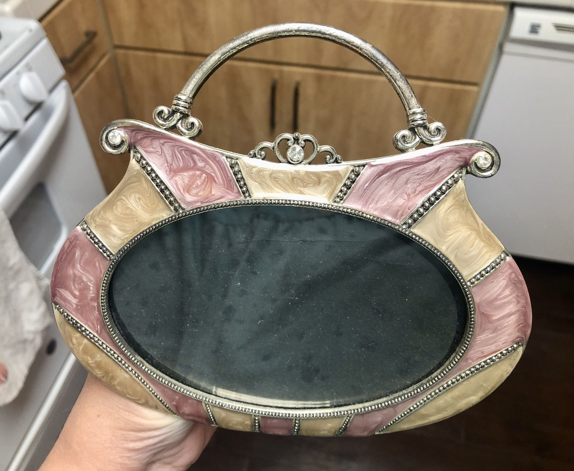 Beautiful Pink & Yellow Purse Shaped Picture Frame with Crown for Sale in  Quartz Hill, CA - OfferUp
