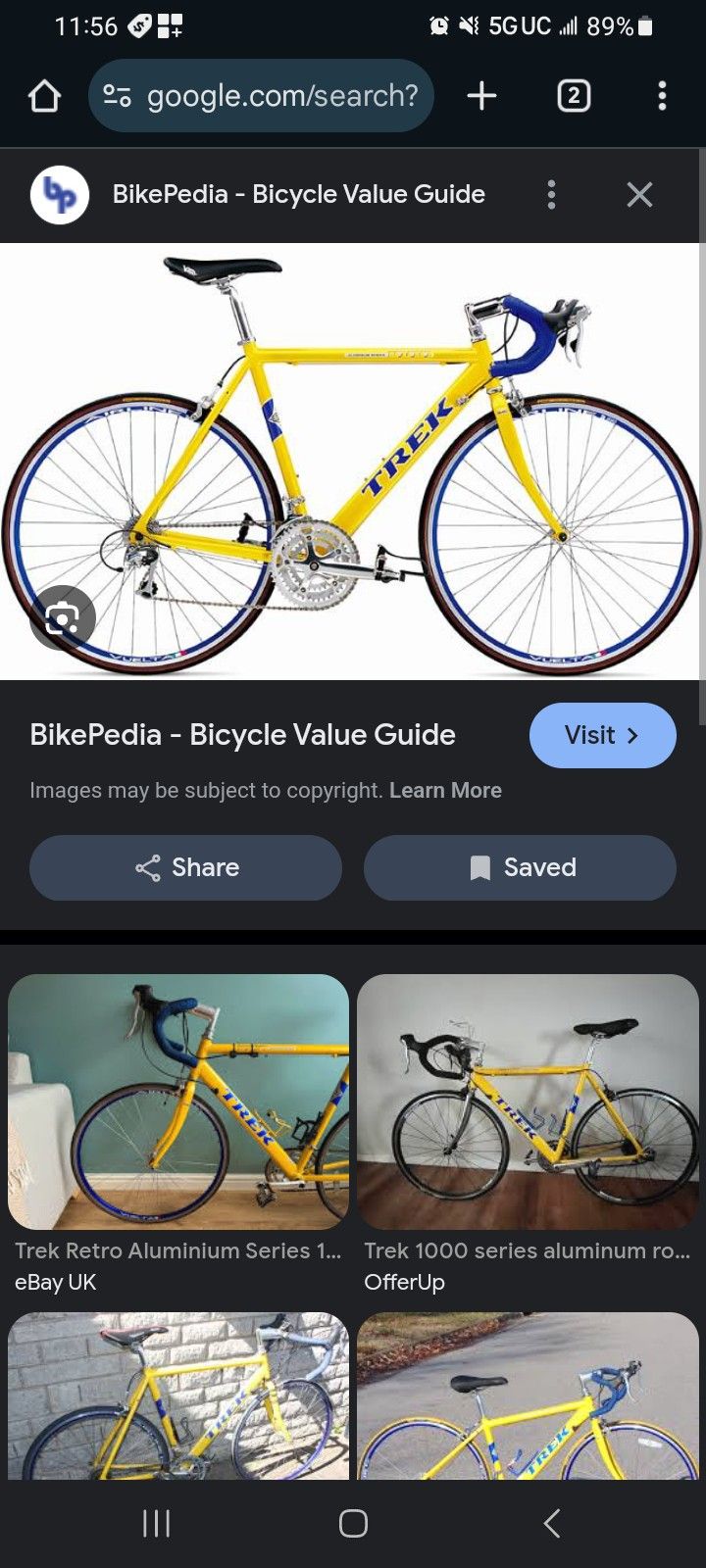 Trek 1000 58cm Road Bike