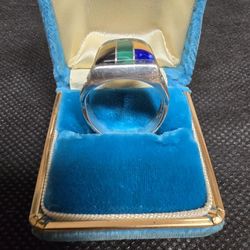 Native American Stone Cluster Silver Ring