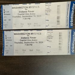 WNBA MYSTICS VS. INDIANA FEVER- THURSDAY, SEPTEMBER 19th