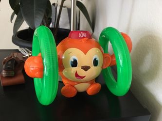 Bright starts light up swirling monkey crawler toy baby excellent like new