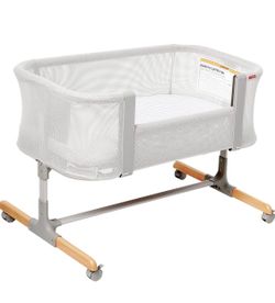 Skip Hop Baby Bassinet, Cozy Up 2-in-1 Bedside Sleeper & Bassinet, Grey