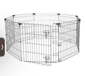 Basic foldable metal exercise pen for dogs