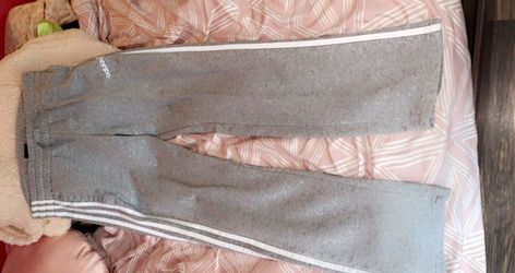 Grey and white adidas sweats