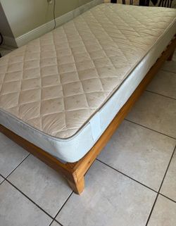 Twin Platform Bed Solid Wood - Good Condition