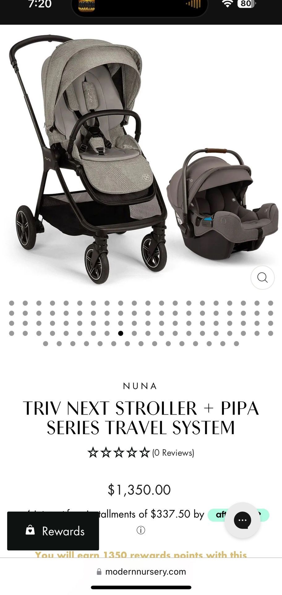 Nuna Triv Stroller, Pipa Travel System
