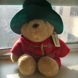 Vintage Christmas Paddington Bear Eden Plush Stuffed Animal.