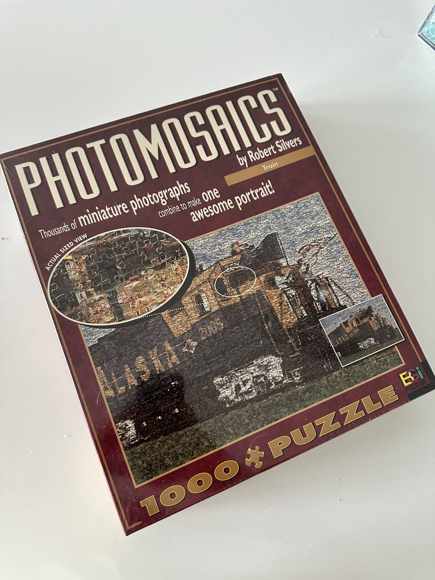 Photomosaics Alaska Train Puzzle Robert Silvers (1000's of mini photos) - SEALED