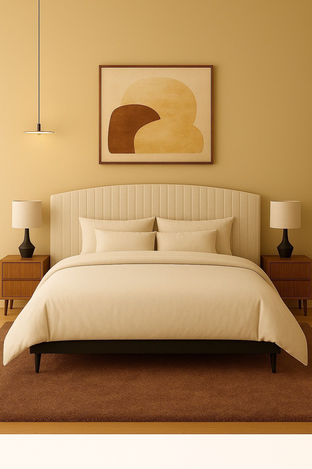 King size bed frame new in box beige color ✅please read description ✅