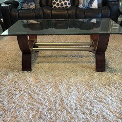 Glass Living Room Table Set 
