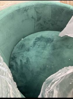 Teal Upholstered Armchair with Cushion