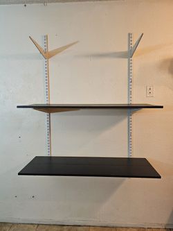 2 Pcs Twin Rail Upright Wall Shelving System