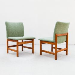 Borge Mogenson Model 231 Oak Slipper Chairs, Denmark 1960s