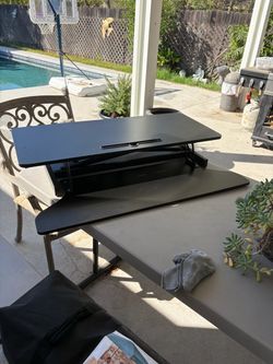 Black Sit-Stand Desk Converter Riser