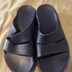 Oofos Blue Sandals