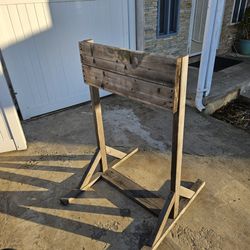 Small Wood Outboard Motor Stand 