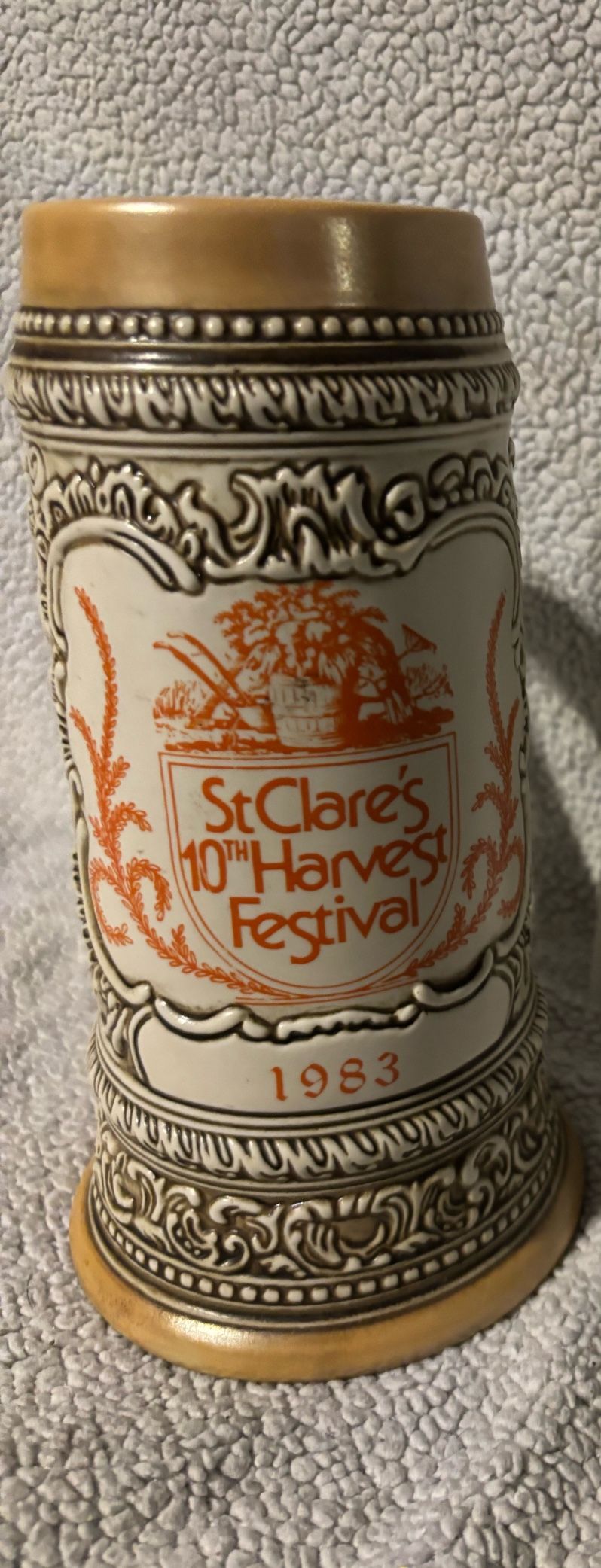 1983 St. Clare’s 10th Harvest Festival Stein