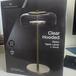 Tzumi Modern Clear Hooded Retro Table Lamp – brand new in box