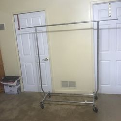 Rolling Adjustable Clothes Rack