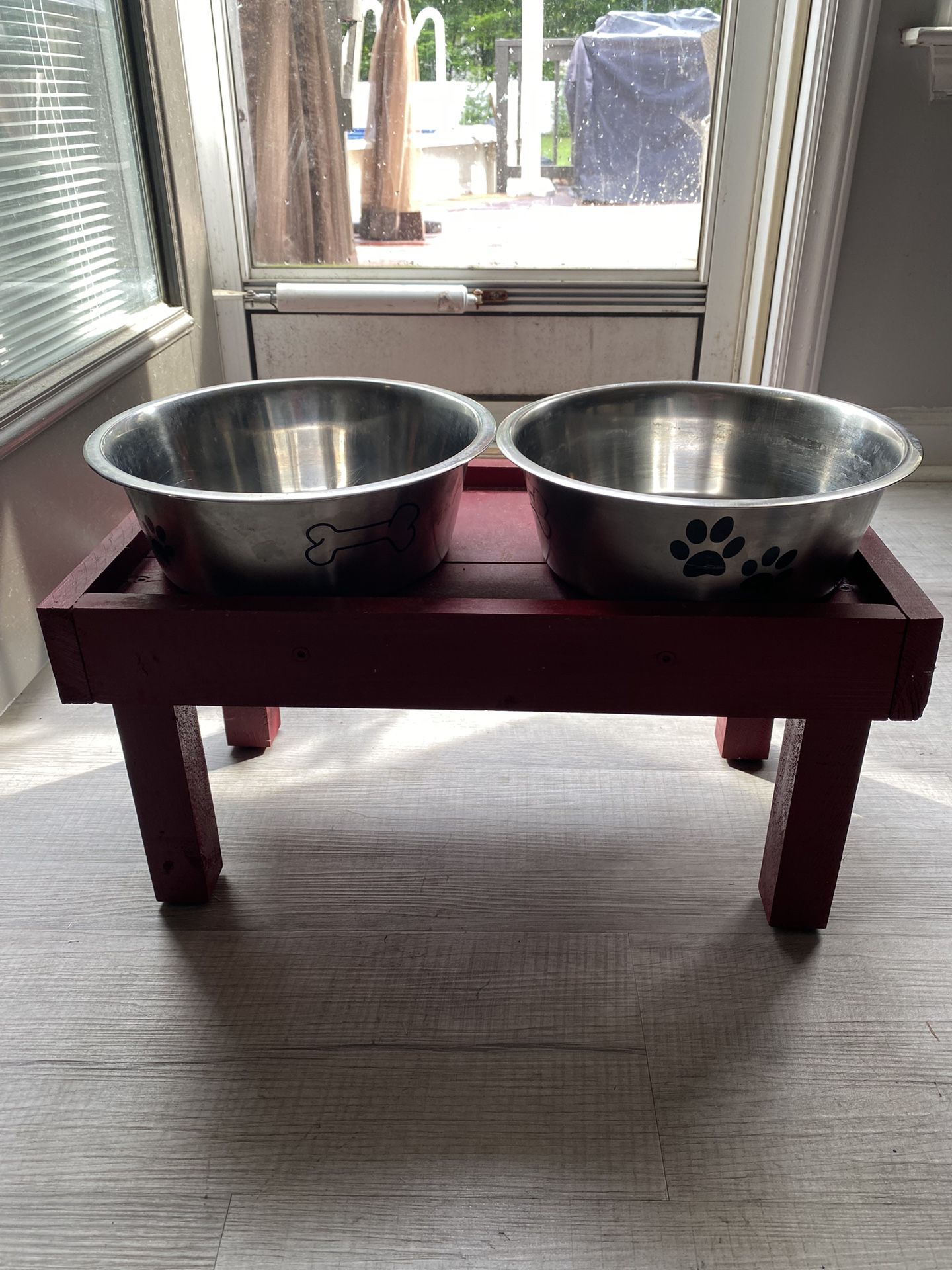 Dog Bowls and Stand