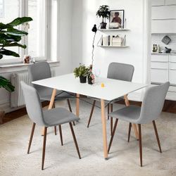 Homy Casa SCARGILL 4PC GREY Modern Dining Chair for Kitchen and Dining Room Open Box
