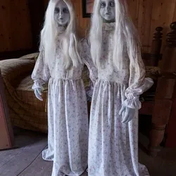 Spirit Halloween-double trouble-twin ghost girls animatronic