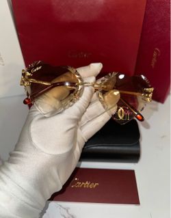 Cartier C Heart gold Brown sunglasses