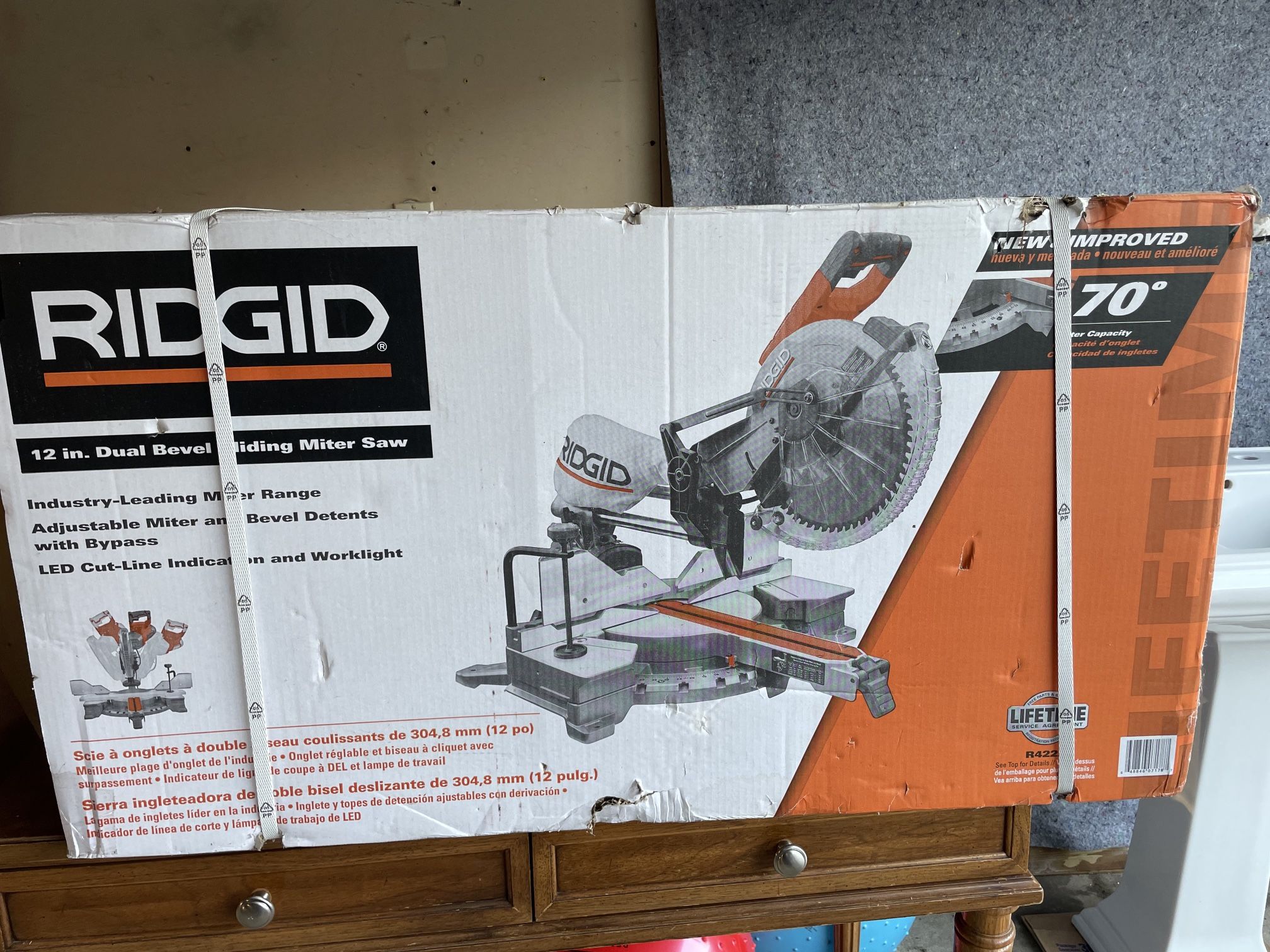 Ridgid 12in Dual Bevel Miter Saw