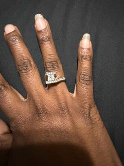 Silver Princess Cut CZ Ring size 7
