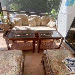 Great Pair Top table WGlass Top And Bottom Shelf Sold As A Pair 