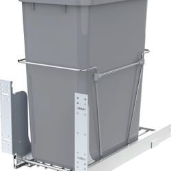 Single Pullout Trash Can for Under Kitchen Cabinets Include Single 35QT Trash Bin Doesn't Include Door Fittings, Bottom-Mount Recycling Bin