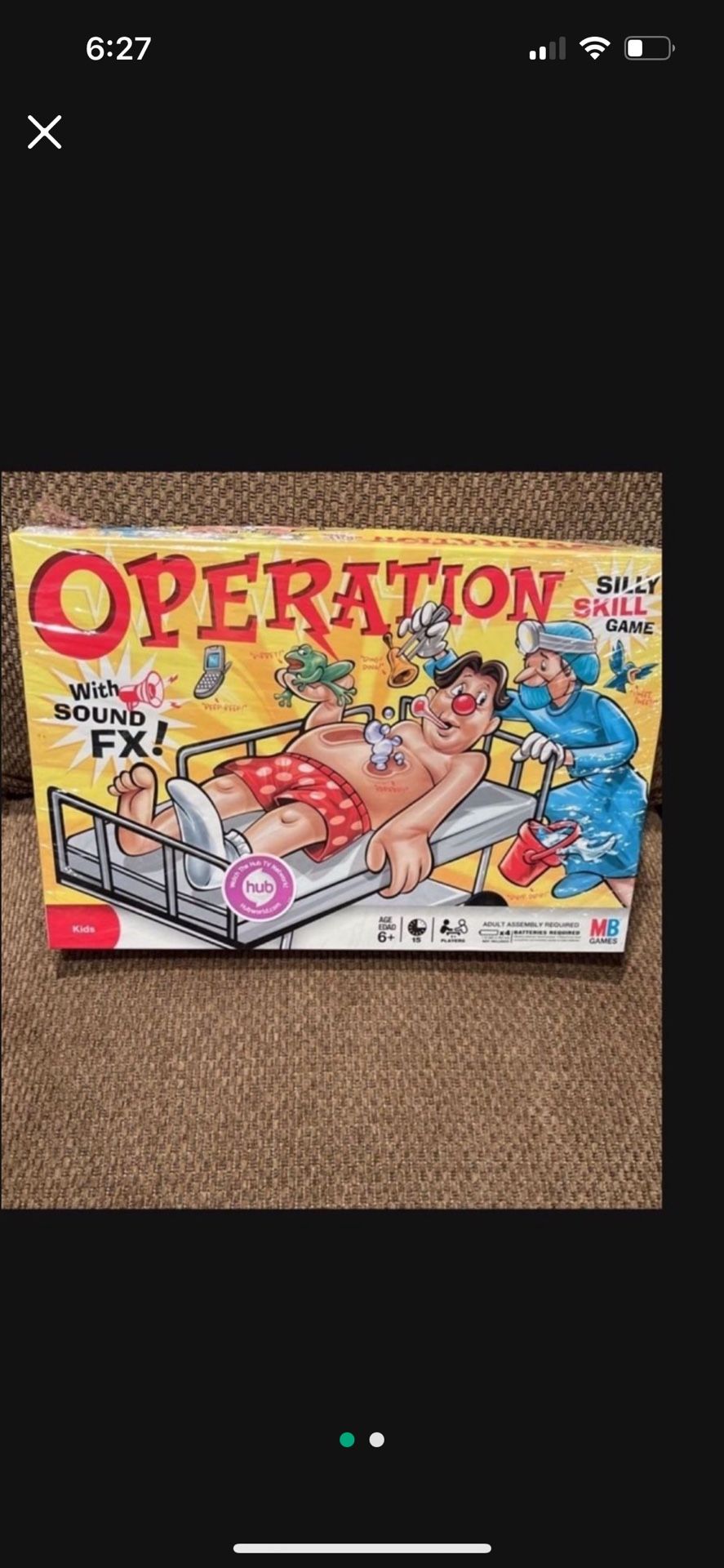 Toy Gameboard- Operation (brand new still in wrapper)