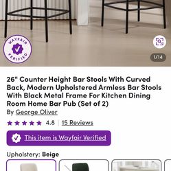 Counter Height Stools Set of 2