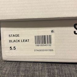 Steve Madden Stage Black Leather Shoes – Women’s Size 5.5 (Brand New)