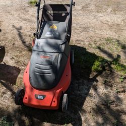 Black And Decker Electric Lawnmower With Bag