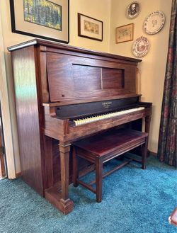 Free Antique Andrew Kohler Choraltone Upright Piano w/ Bench