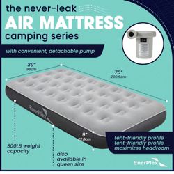 EnerPlex Air Mattress with Built-in Pump - QUEEN Size 