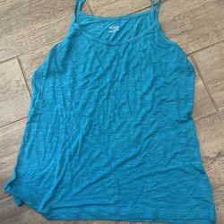 Ana turquoise tank top, size large
