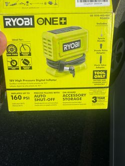 Ryobi 18 v high pressure digital inflator