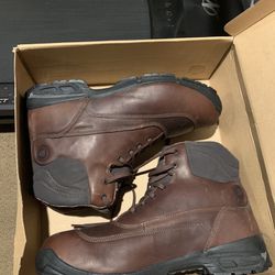 Dunham Brown Leather Work Boots - 17 4E X wide