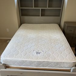 Full Bed With Shelves and Mattress