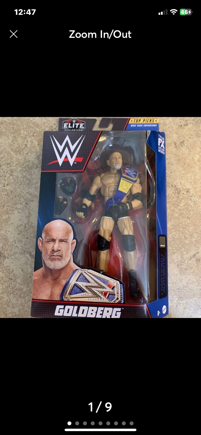 New! WWE Elite Collection “GOLDBERG” Figure. Certified Authentic