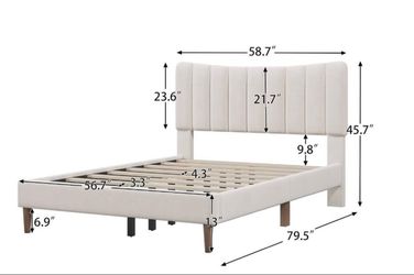 Full Size Bed Frame & 10in Memory Foam Mattress
